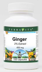 Terravita Ginger 2% 450 mg - 100 Capsules
