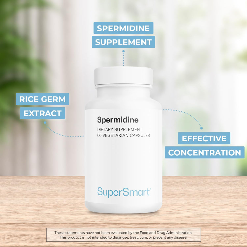 Supersmart Spermidine 3mg Rice Starch Extract - 60 Vegetarian Capsules - image 3
