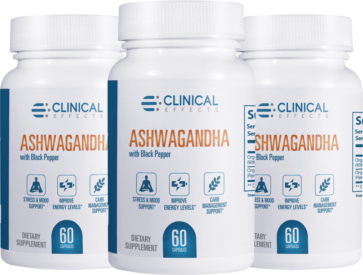 Clinical Effects Ashwagandha with Black Pepper - 180 Capsules