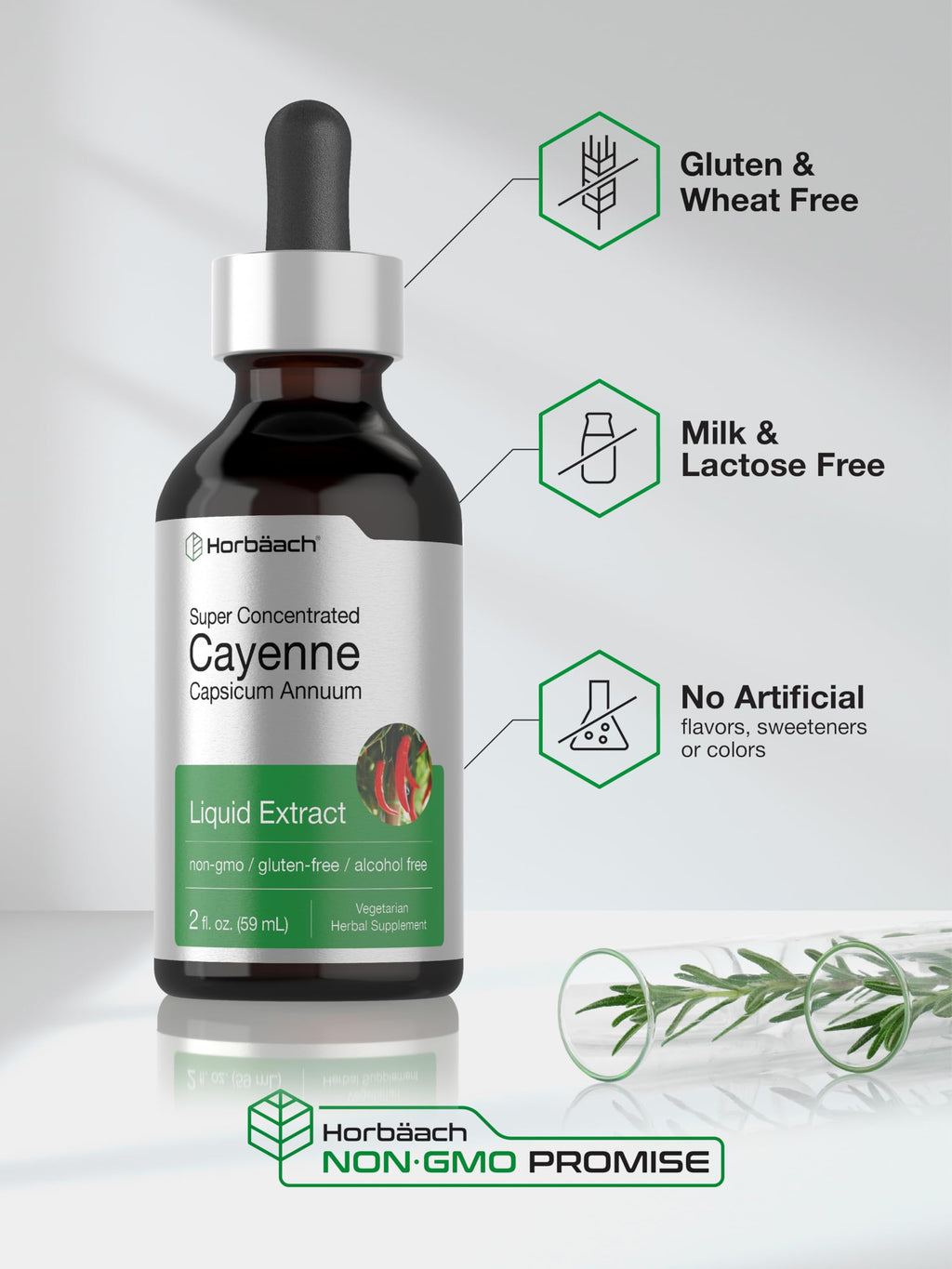 Horbäach Cayenne Pepper Liquid Extract - 2 fl oz - image 5