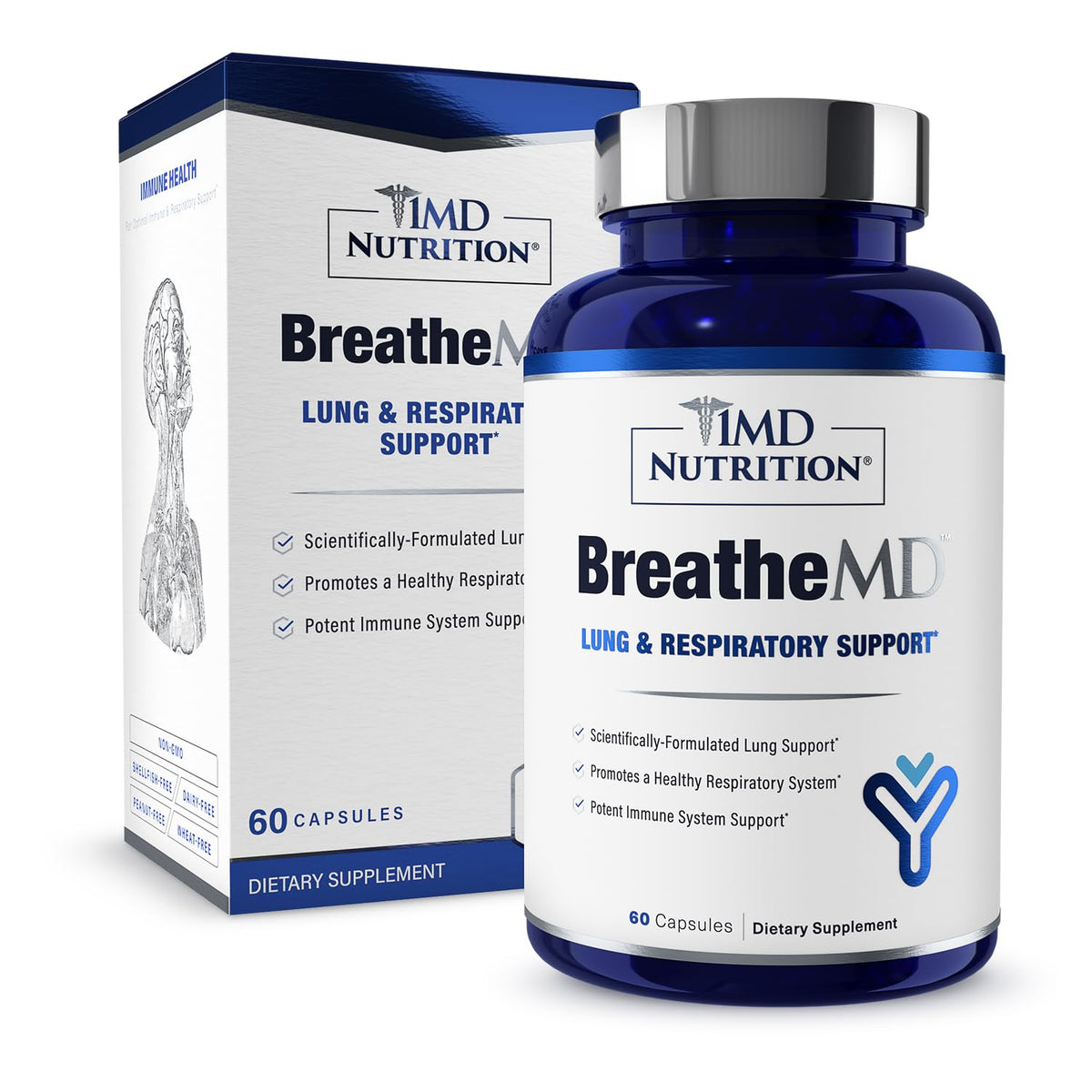 1MD Nutrition BreatheMD Lung & Respiratory Support - 60 Capsules