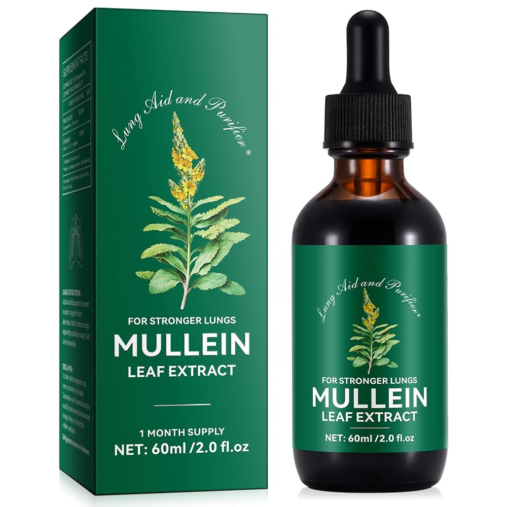 Newseel Mullein Drops for Lungs Breathing Support - 2 Fl Oz