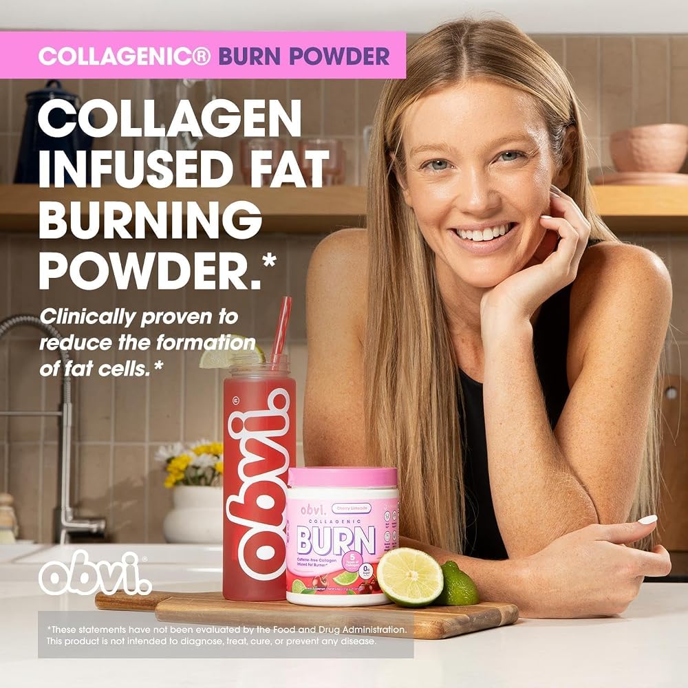 Obvi Collagenic Burn Powder, Collagen Peptide Blend