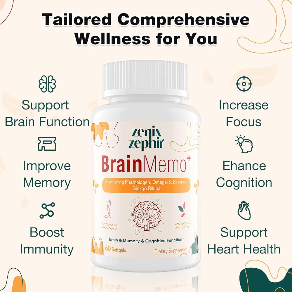 ZenixZephir Memory Focus Supplement with Plasmalogens - 60 Softgels - image 4