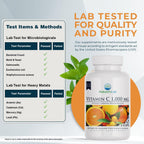 Nature's Lab Vitamin C 1000mg Immune Support - 120 Vegetarian Capsules - image 3