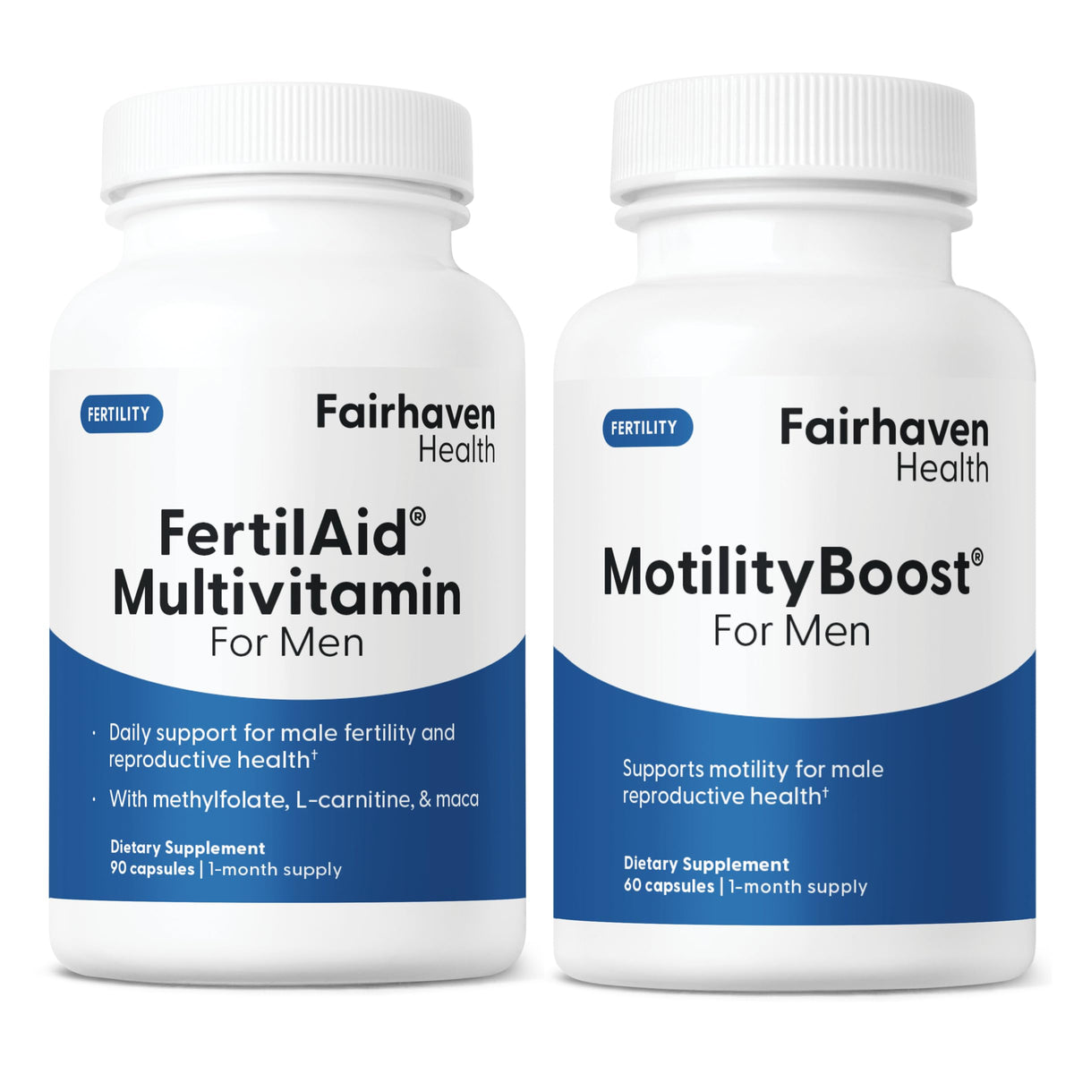 Fairhaven Health FertilAid & MotilityBoost Male Fertility - 150 Capsules