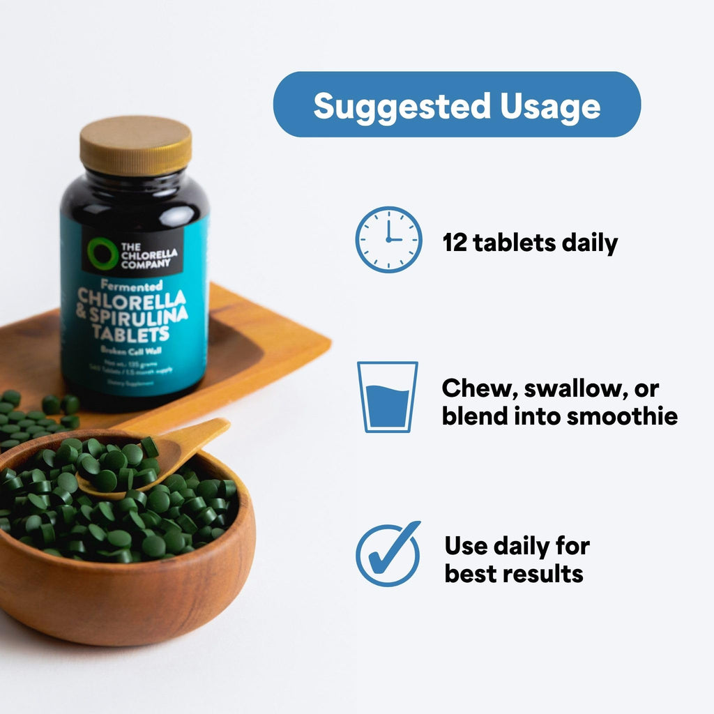 The Chlorella Company Fermented Chlorella & Spirulina Tablets - 1080 Count - image 4