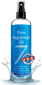 Seven Minerals Magnesium Oil Spray for Sleep & Relaxation - 12 oz