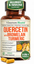 Vimerson Health Quercetin with Bromelain Turmeric Curcumin - 60 Capsules