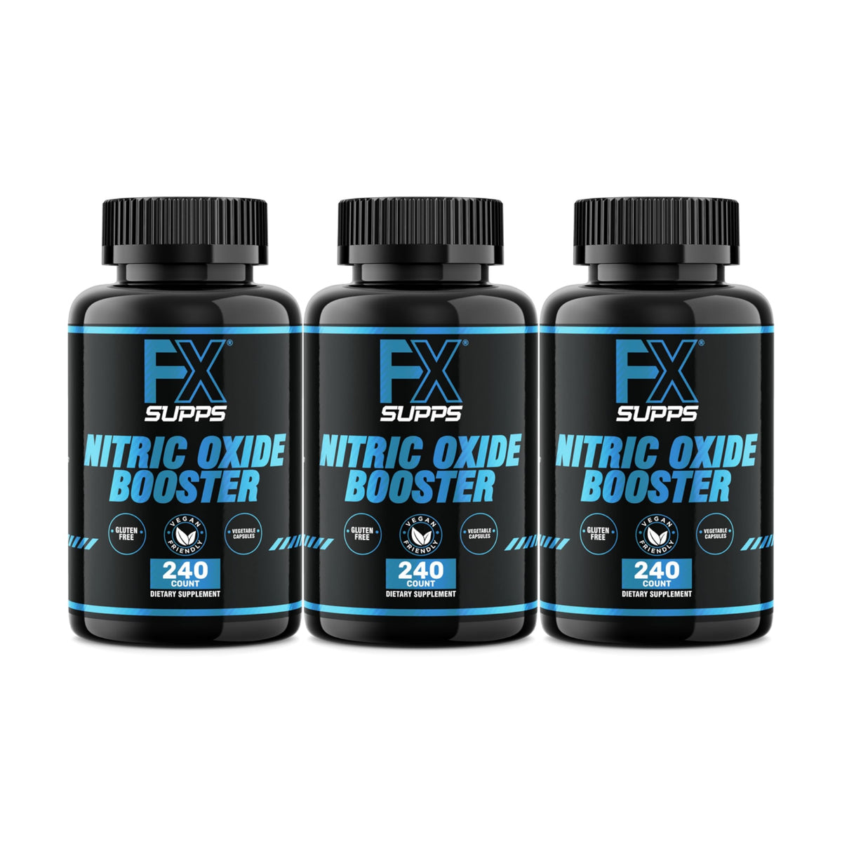 FXSUPPS Nitric Oxide Booster with L-Arginine - 240 Capsules
