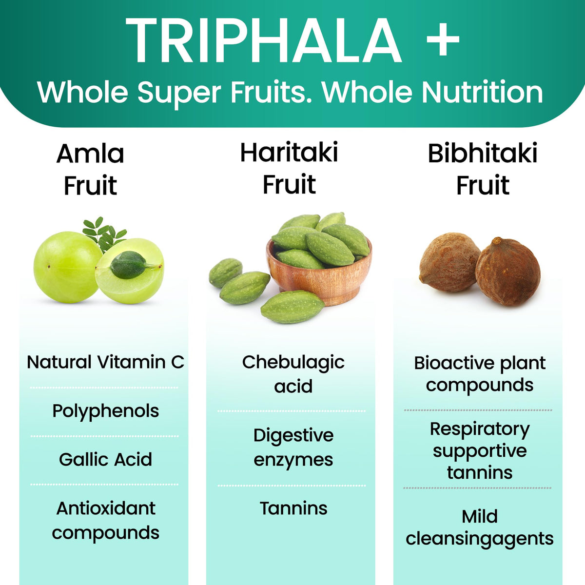 Organic Veda Triphala+ Capsules Digestive Support - 120 Capsules - image 3