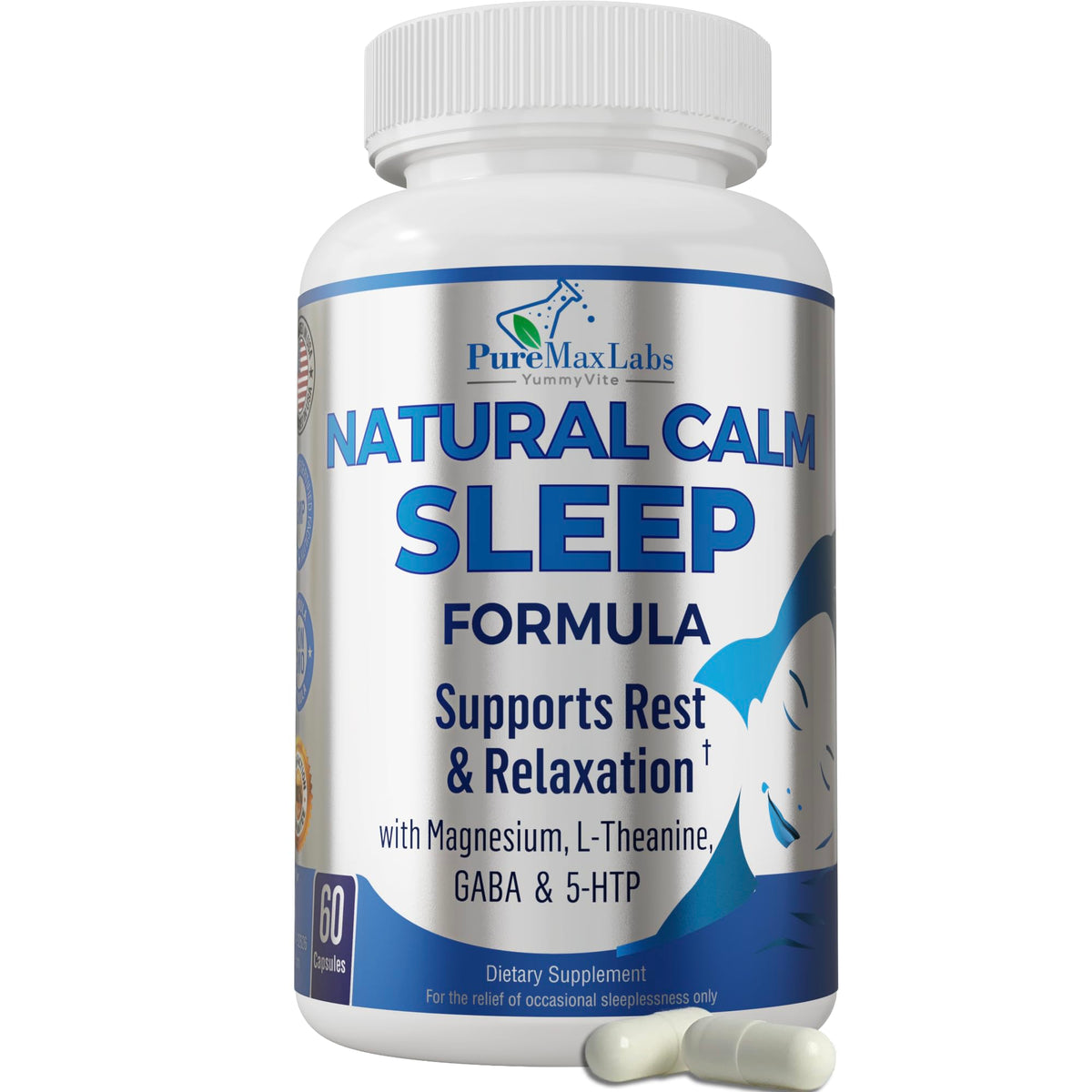 YUMMYVITE Natural Calm Sleep Aid - 60 Capsules