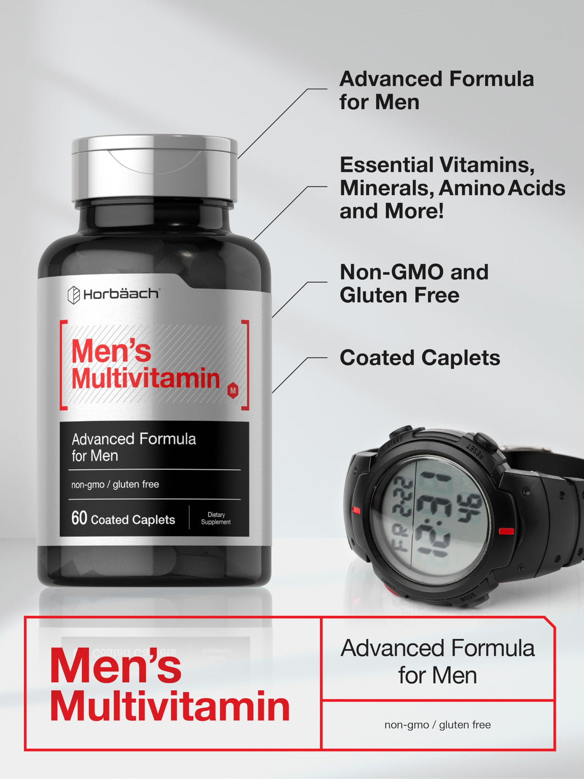 Horbäach Mens Multivitamin - 60 Caplets - image 4