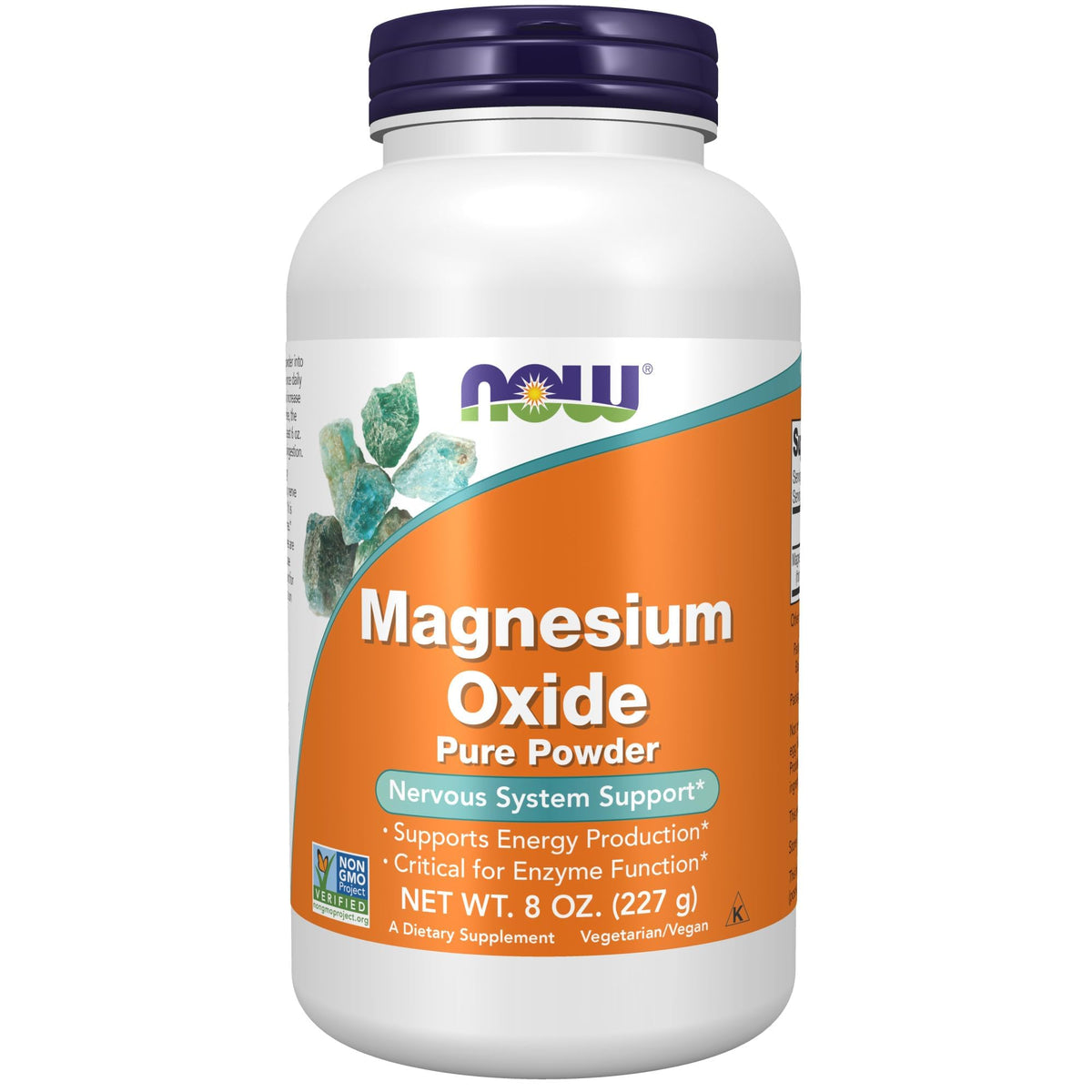 NOW Magnesium Oxide Powder for Enzyme Function - 8 oz
