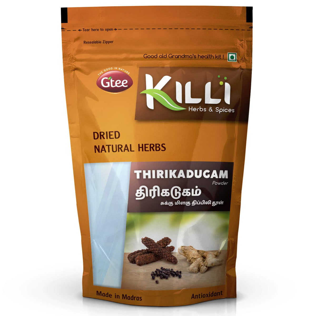 KILLI Trikatu Thirikadugam Powder - 2 x 100g - image 2