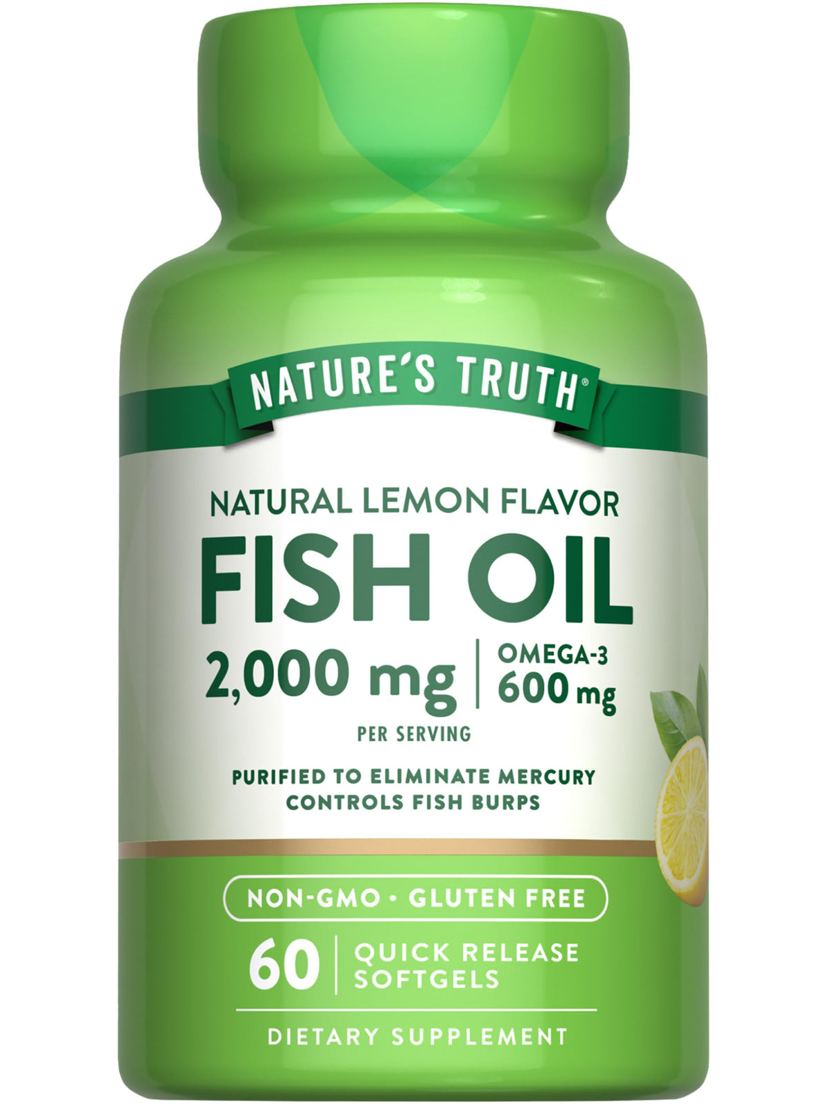 Nature's Truth Fish Oil Omega 3 2000mg - 60 Softgels