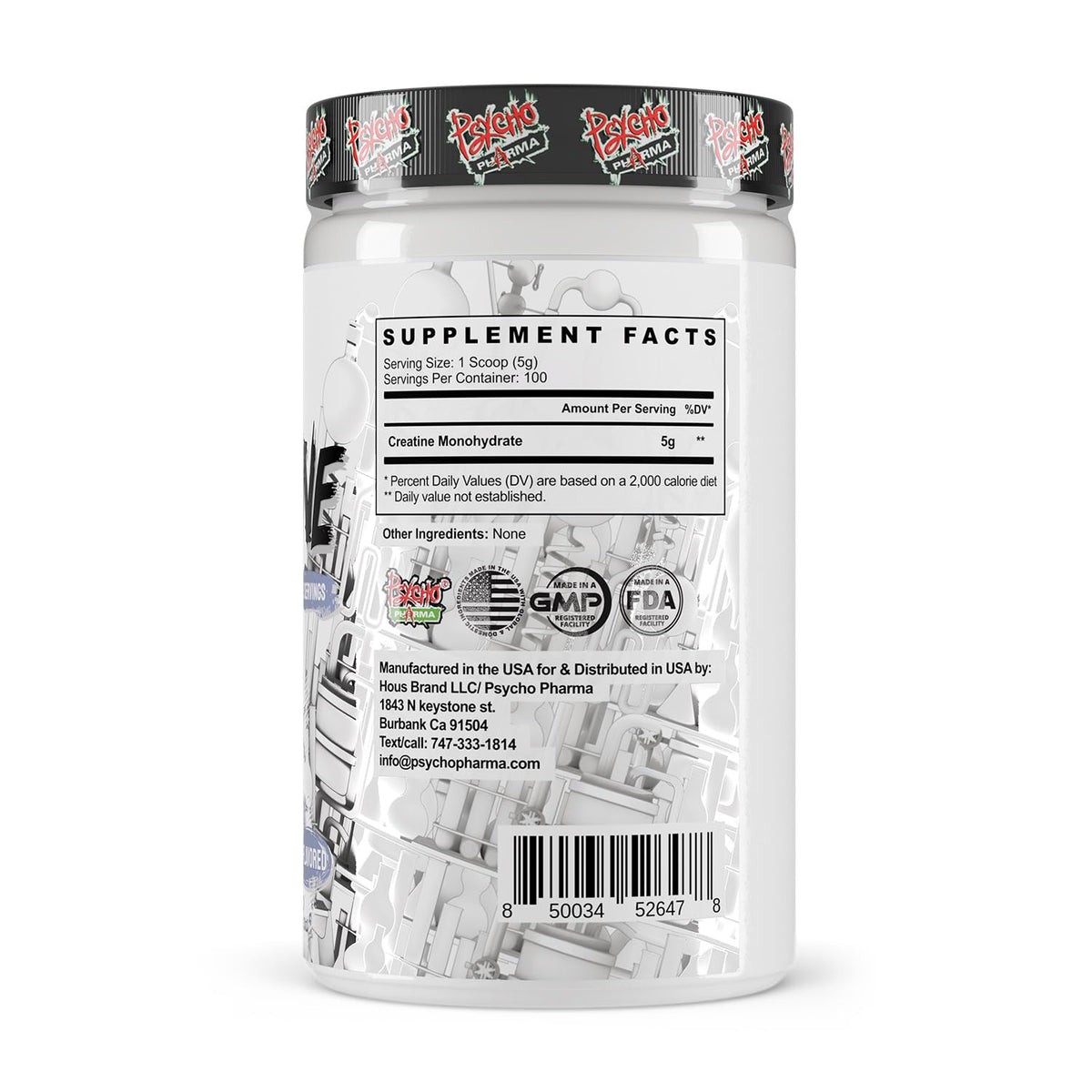 Psycho Pharma Creatine Monohydrate Powder - 60 Servings - image 2