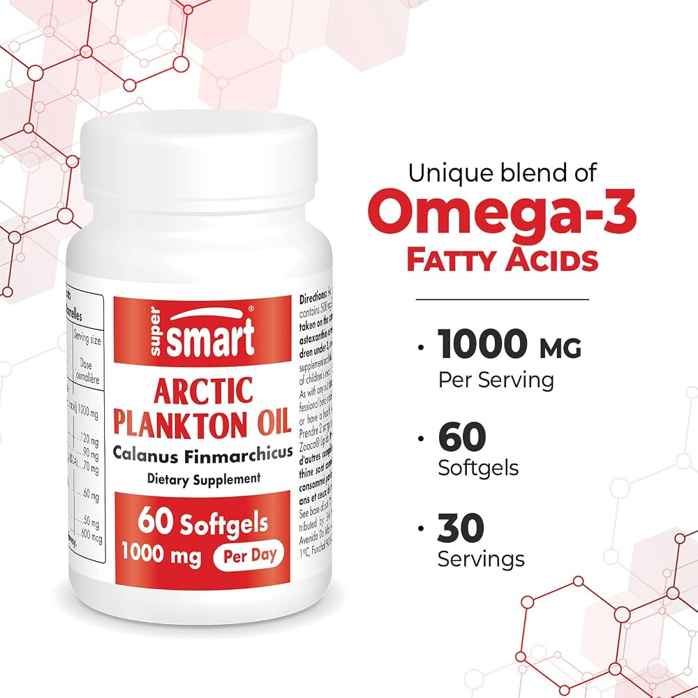 Supersmart Arctic Plankton Oil 1000mg Omega-3 - 60 Softgels - image 5