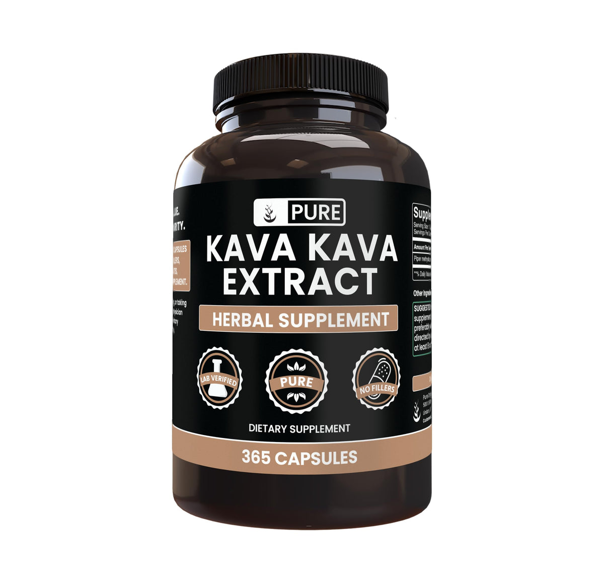 PURE ORIGINAL INGREDIENTS Kava Kava - 365 Capsules