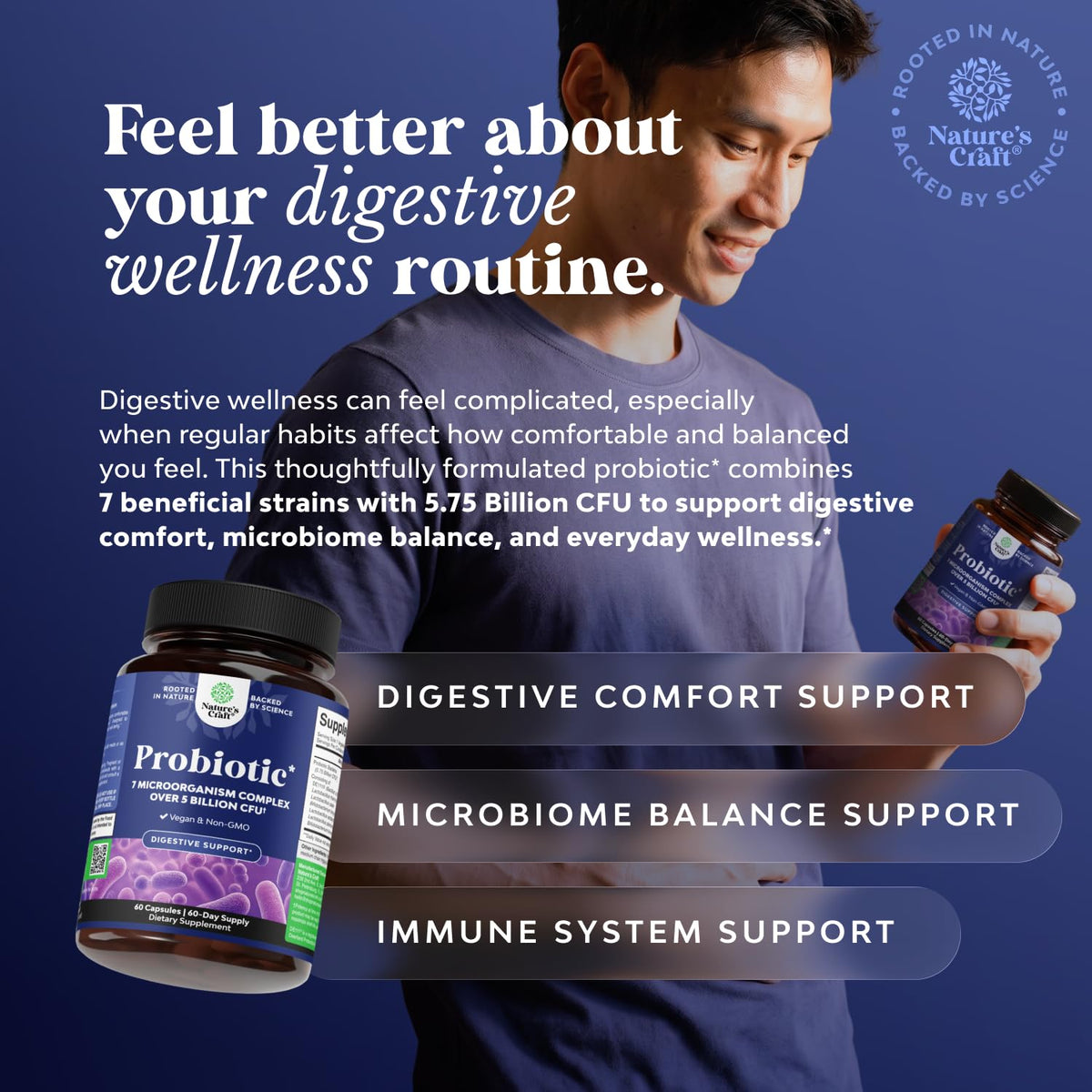 Bio Sense Probiotics and Prebiotics Acidophilus Supplement - 60 Capsules - image 4