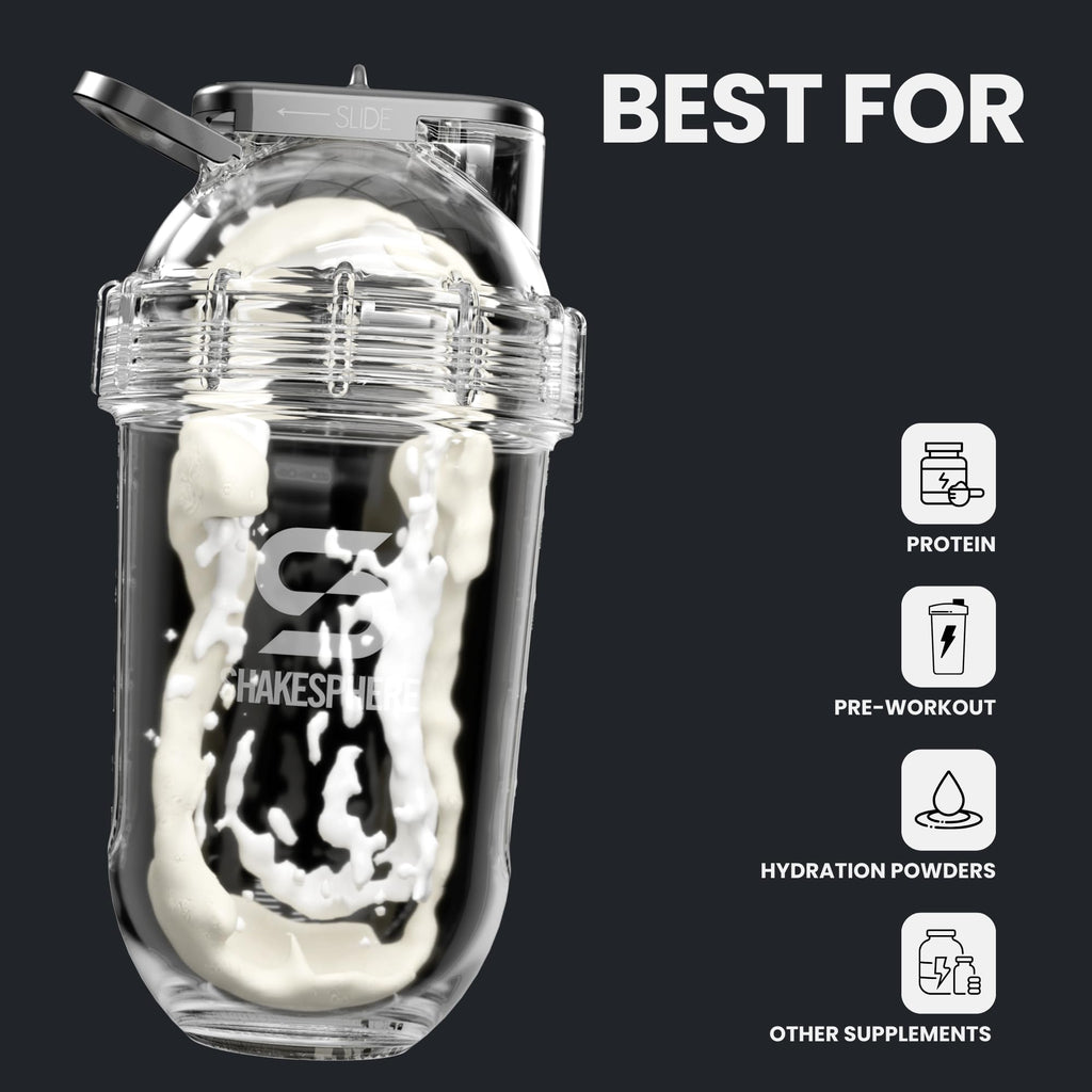 SHAKESPHERE 24oz Bladeless Protein Shaker Bottle - Clear Black - image 6
