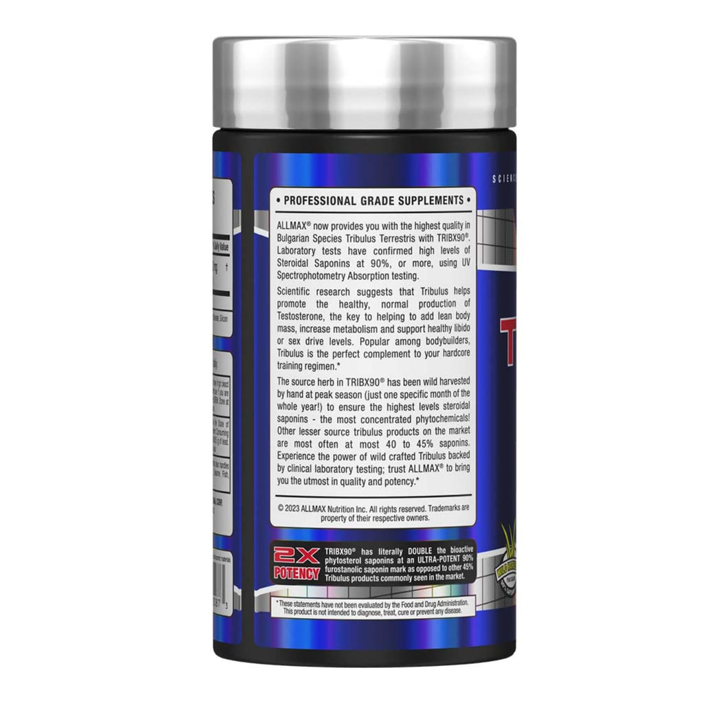 ALLMAX TRIBX90 Natural Testosterone Booster - 180 Capsules - image 2