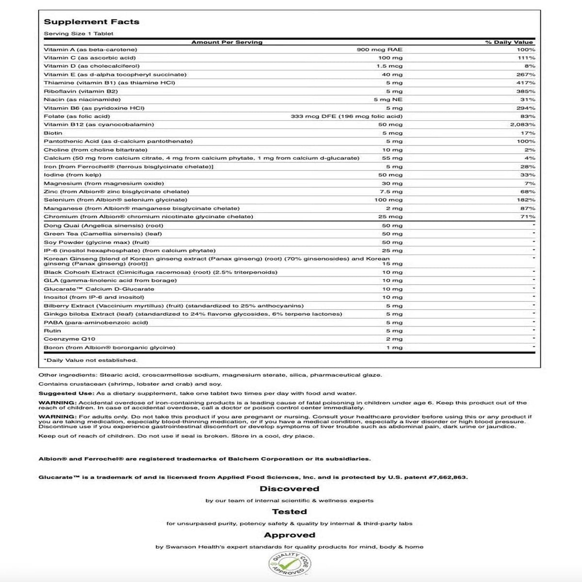 Swanson Multi Women's Prime Multivitamin - 90 Tablets - image 2