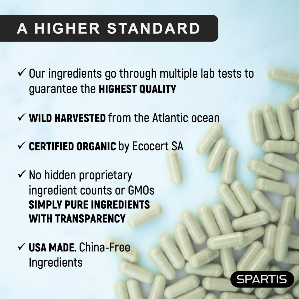 SPARTIS Certified Organic Sea Moss Capsules 2250mg - 180 Capsules - image 3