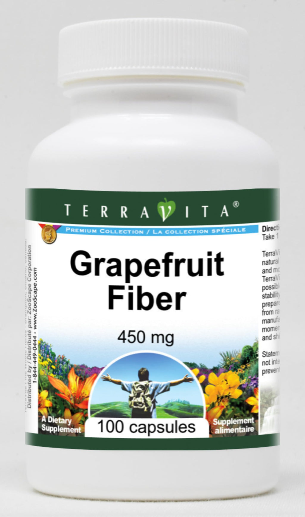 Terravita Grapefruit Fiber - 450 mg (100 Capsules, ZIN: 520467)