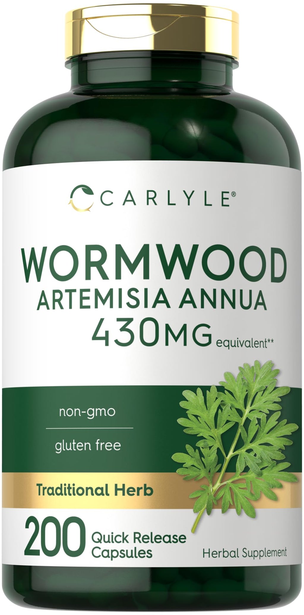 Carlyle Wormwood Capsules Artemisia Annua Herb - 200 Count