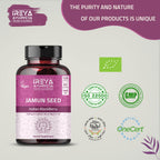 Ireya Ayurveda Jamun Seed Capsules 1000 mg - 90 Capsules - image 5