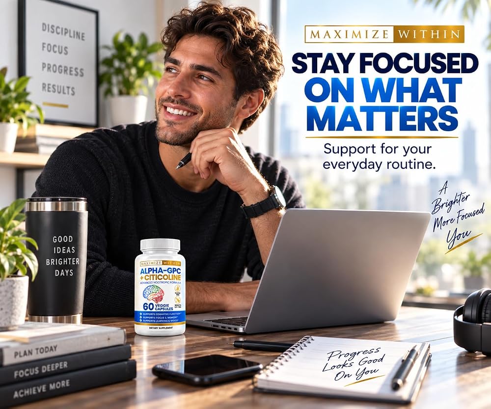 Maximize Within Alpha GPC + Citicoline Nootropic - 60 Capsules - image 8