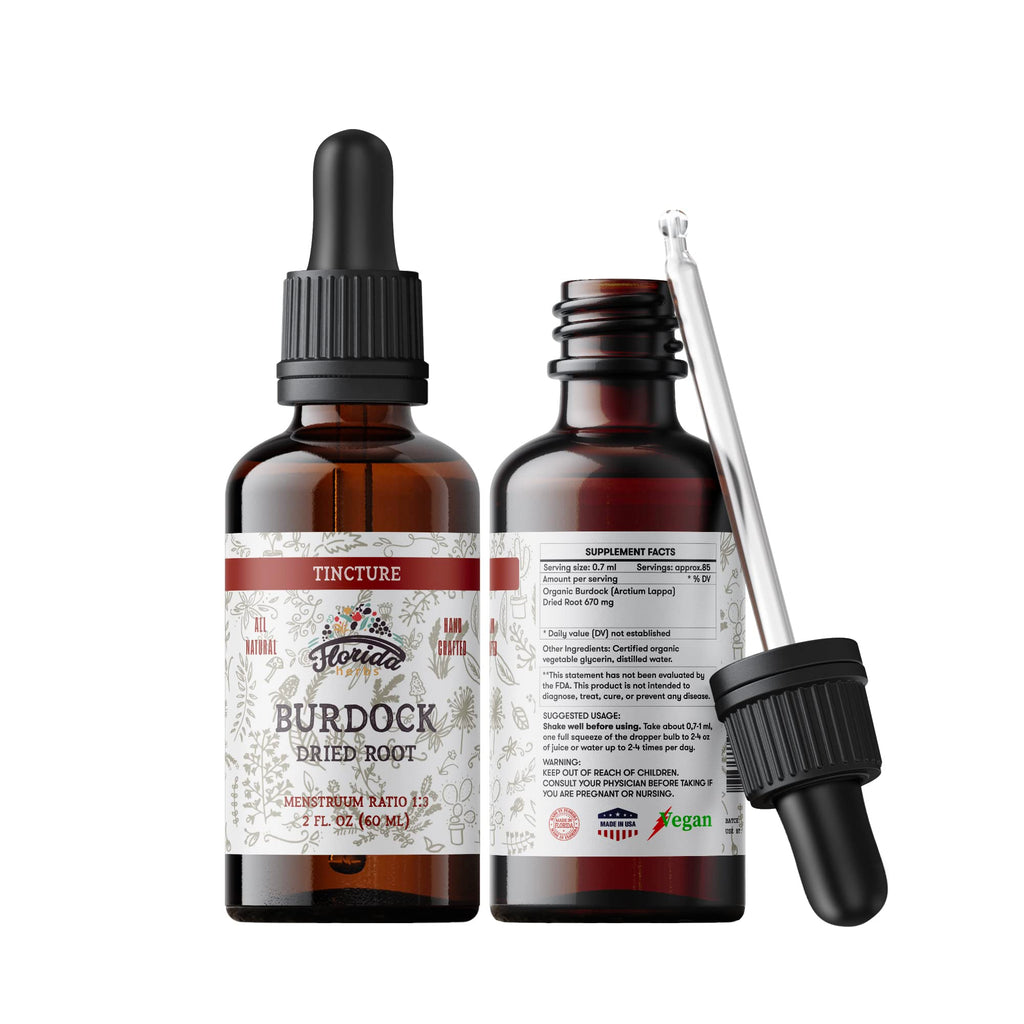 FLORIDA HERBS Burdock Tincture Organic Extract - 2 oz