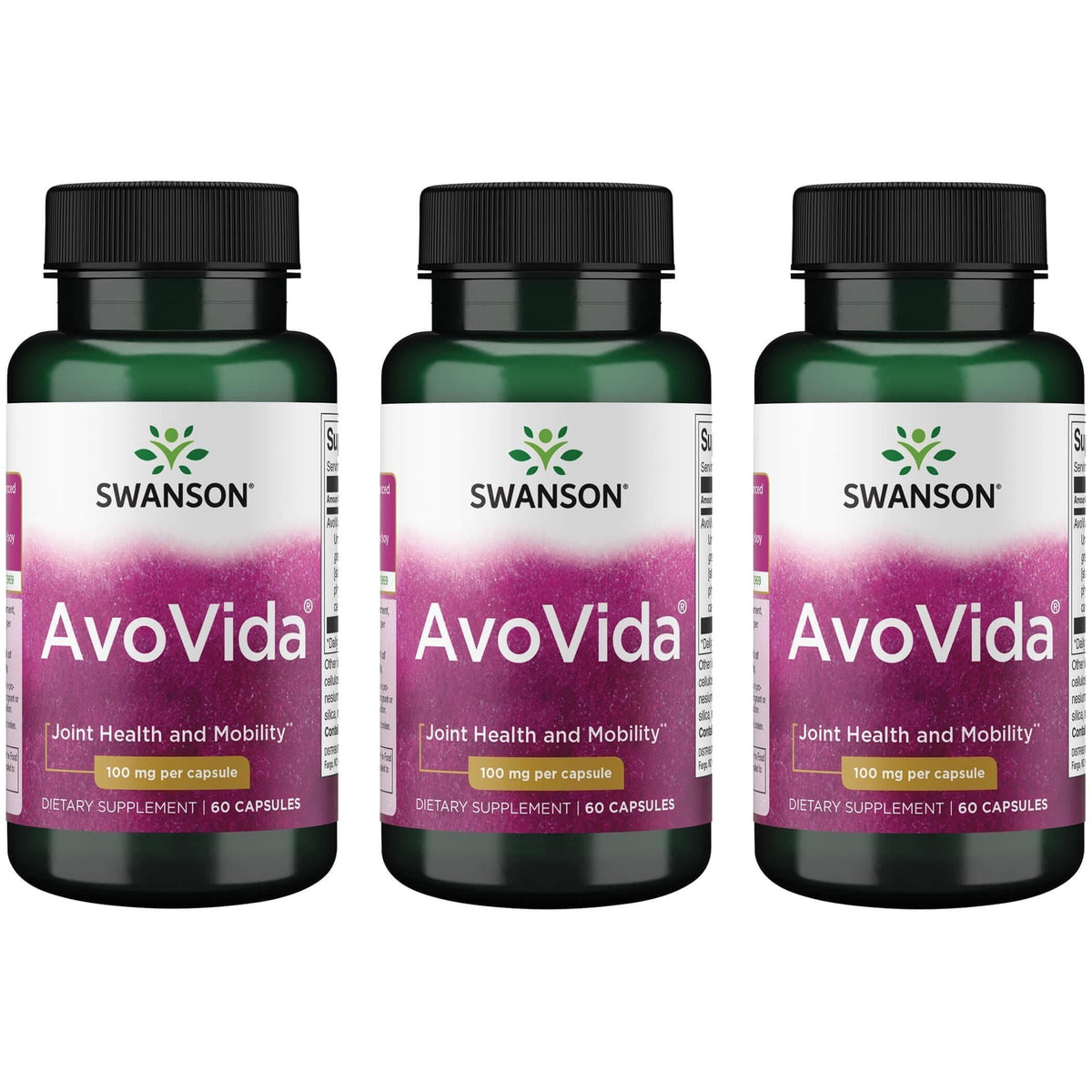 Swanson Avovida 100 mg Capsules for Flexibility - 180 Capsules