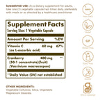 Solgar Cranberry with Vitamin C - 60 Vegetable Capsules - image 2
