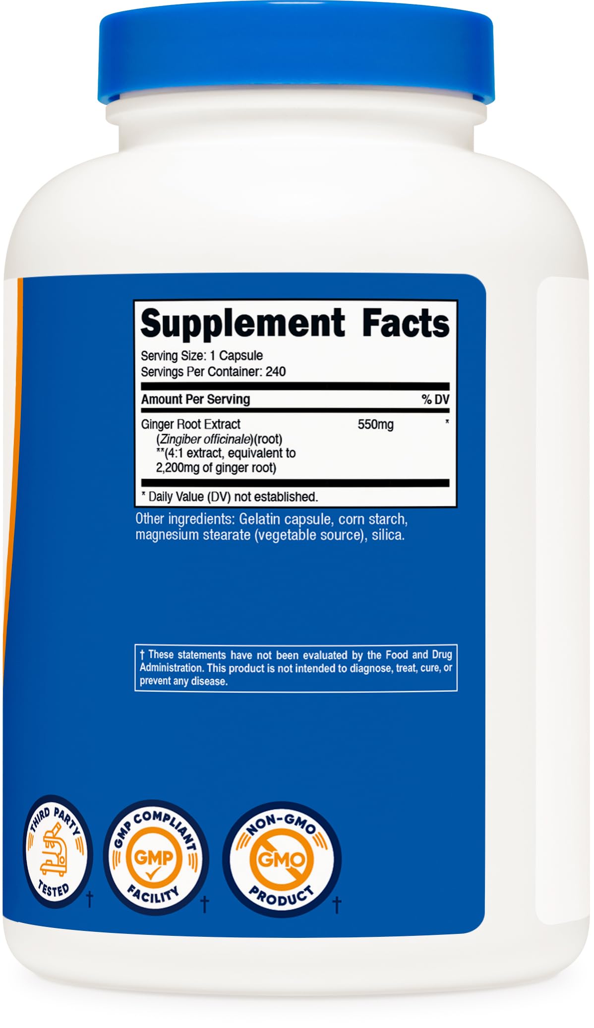 Nutricost Ginger Root Extract 550mg - 240 Capsules - image 5