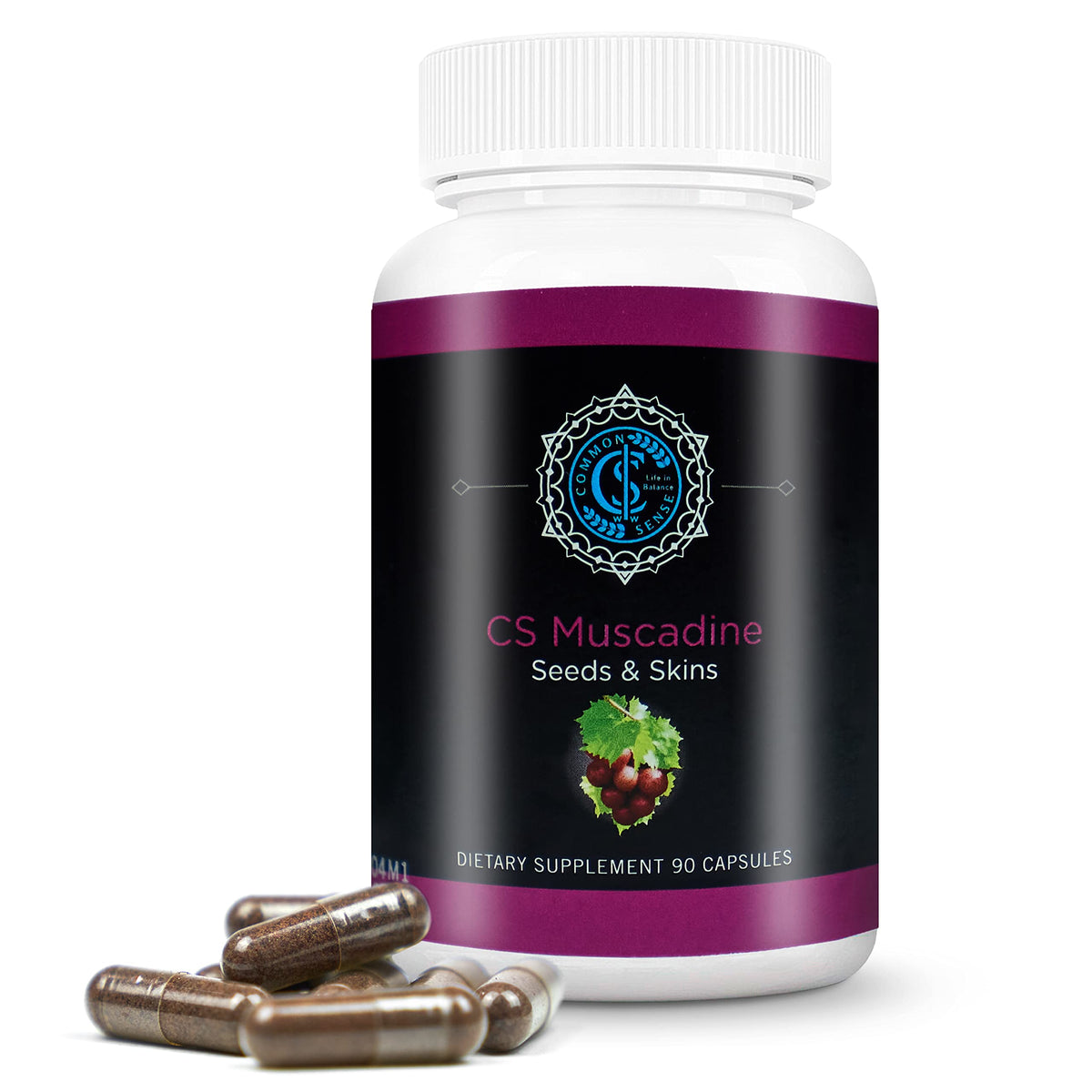 Common Sense Wellness Muscadine Grape Seed Extract - 90 Capsules