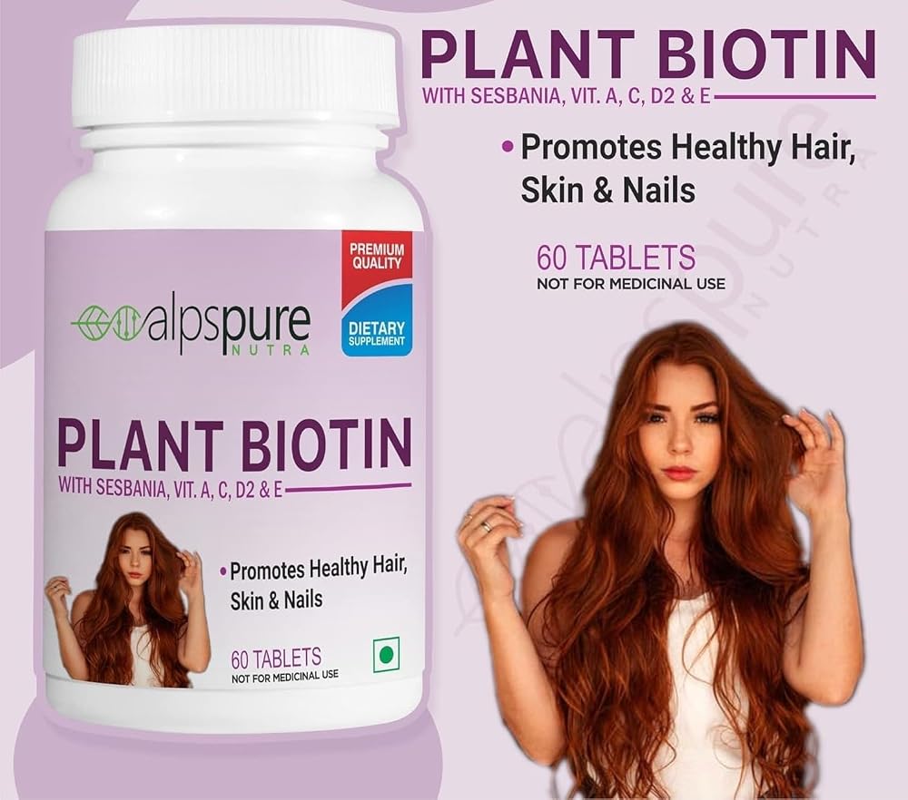 Biotin Supplements for Hair Growth, Strong Nails & Glowing Skin - 60 Tablets - image 5