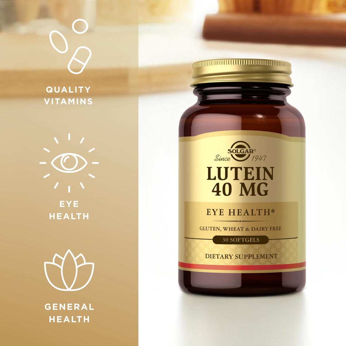 Solgar Lutein 40 mg Eye Health Support - 90 Softgels - image 4