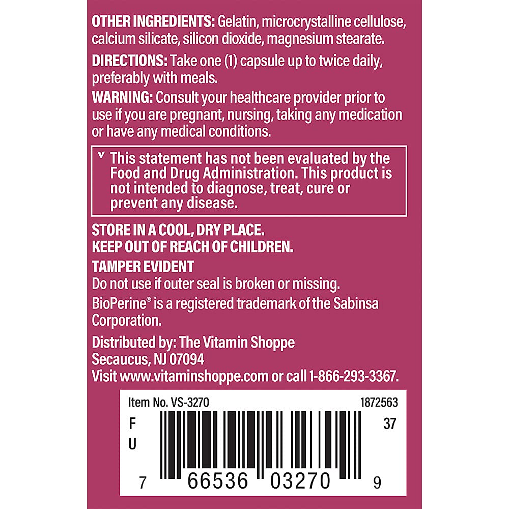 The Vitamin Shoppe DIM 100mg with Bioperine - 120 Capsules - image 3