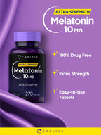 Carlyle Melatonin 10mg with L-Theanine - 270 Tablets - image 4
