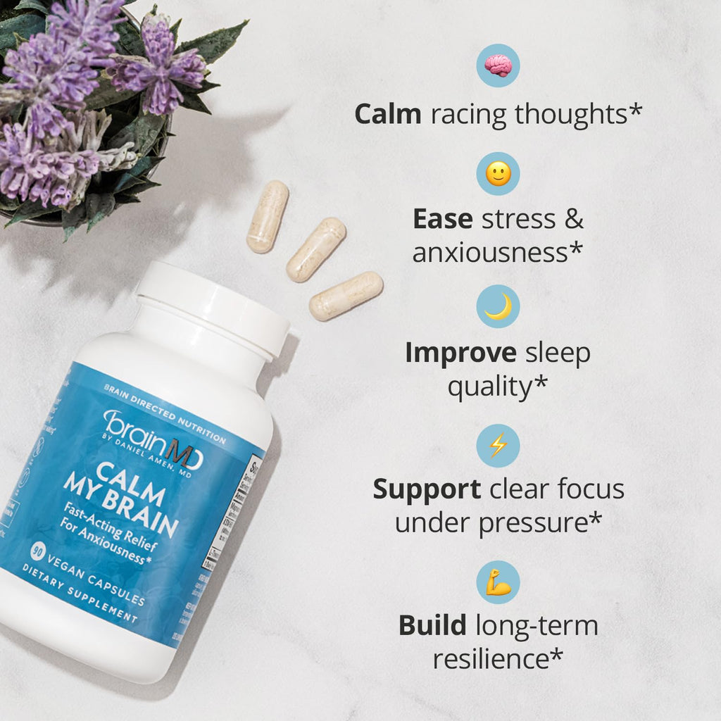 BrainMD Calm My Brain Magnesium Supplement - 90 Capsules - image 2