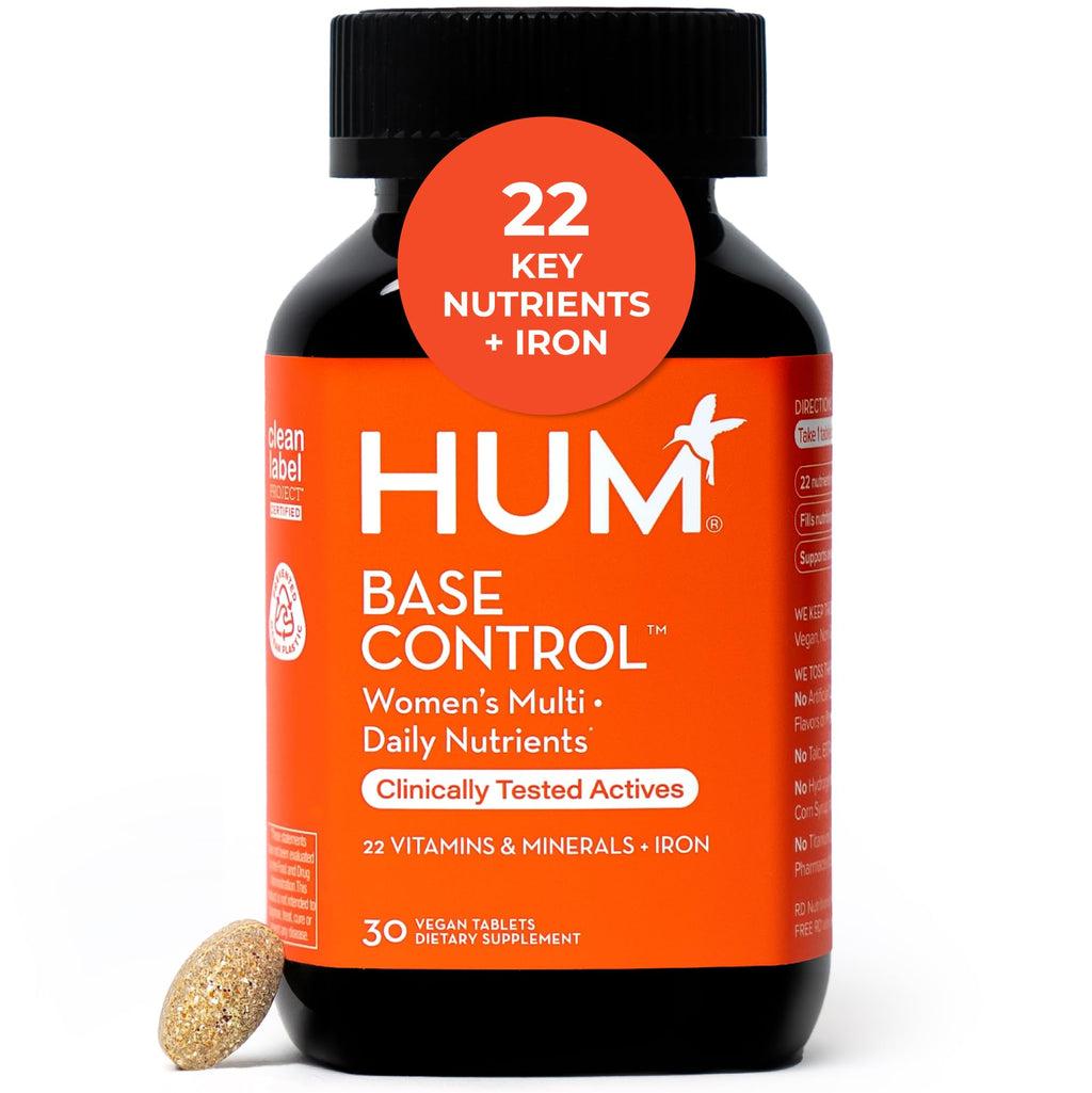 HUM Base Control Women's Multivitamin with Iron - 30 Tablets