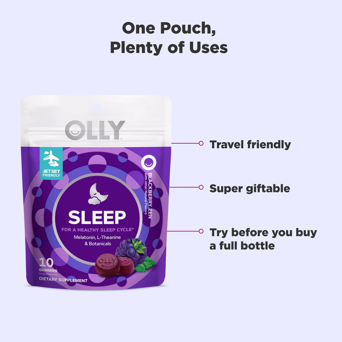 OLLY Blackberry Zen Restful Sleep Gummy - 10 Count - image 6