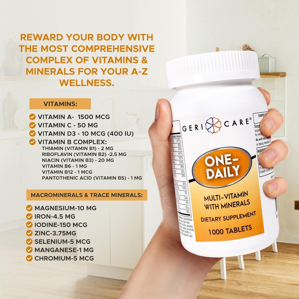 GeriCare One-Daily Multi-Vitamin & Minerals