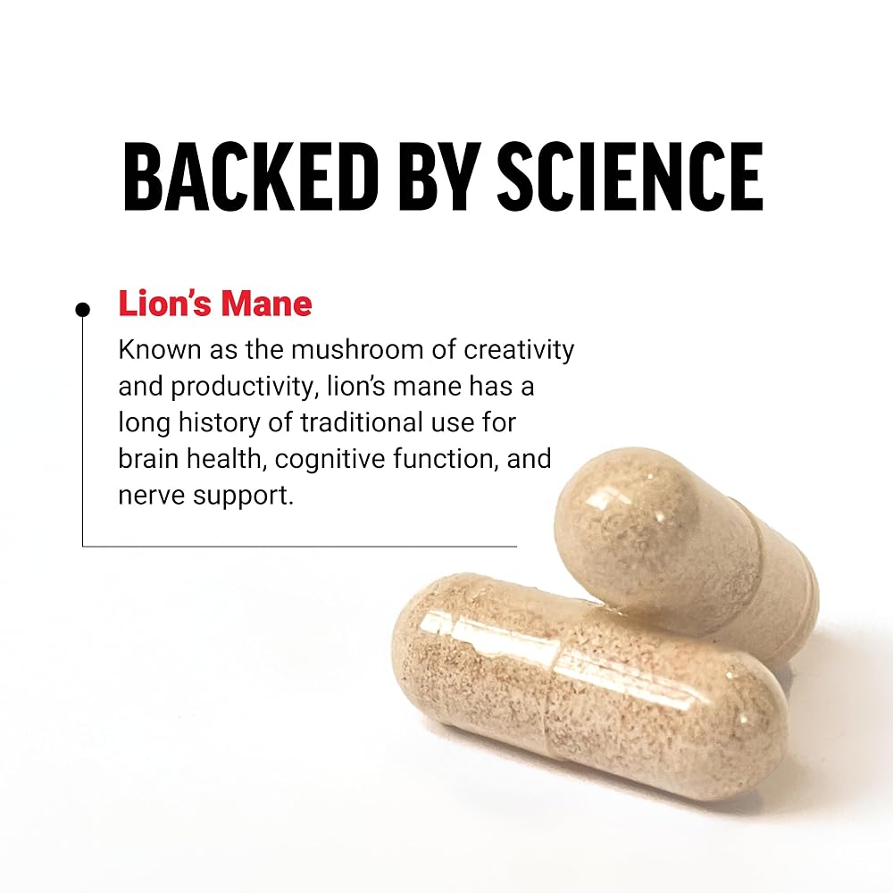Force Factor Lion's Mane Supplement Memory & Focus - 60 Vegetarian Capsules - image 3