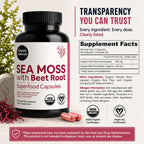 Atlantic Naturals Sea Moss Dietary Supplement - 120 Count Vegetable