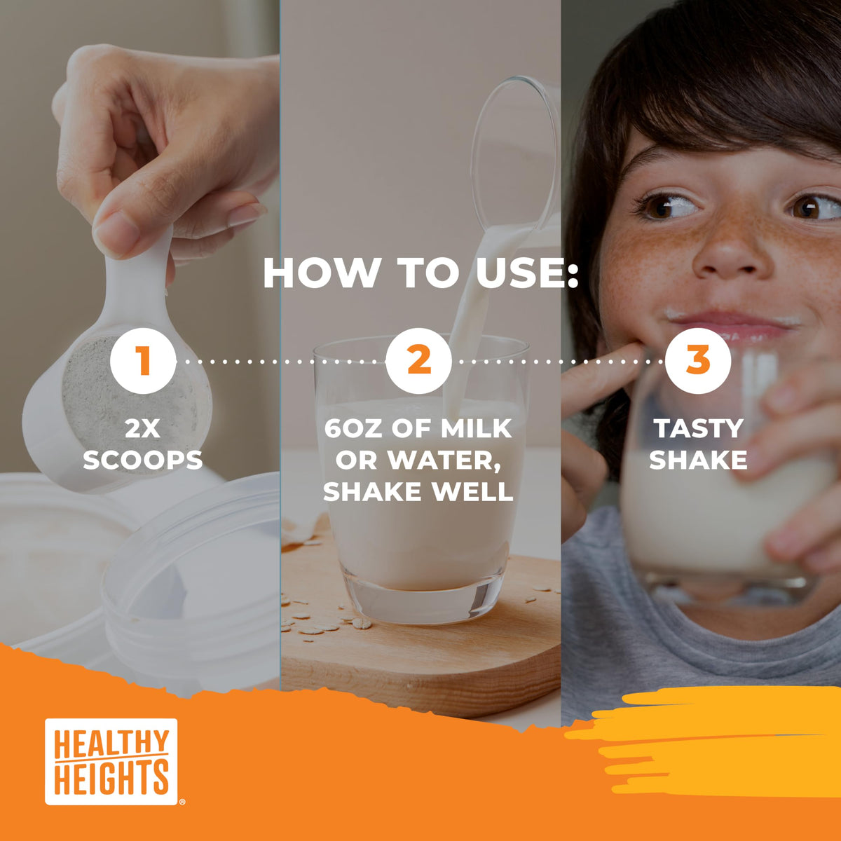 Healthy Heights Grow Daily Kids Protein Drink Mix Plain - 21.6 oz - image 6
