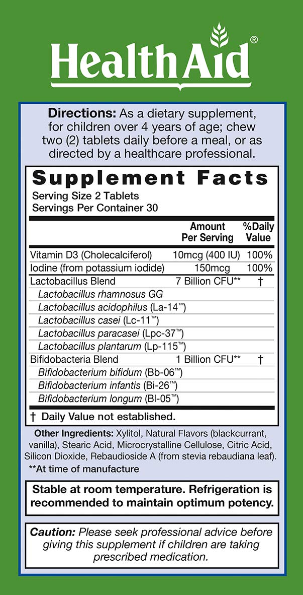 HealthAid FocusProbio Kidz Probiotic for Brain & Gut Health - 60 Tablets - image 3