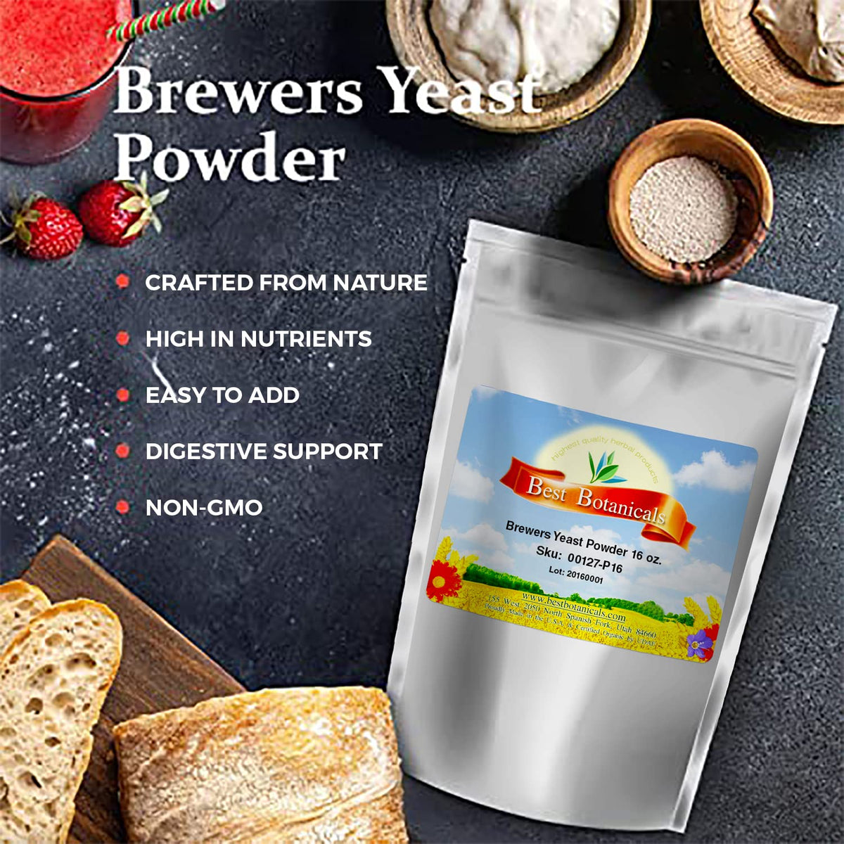 Best Botanicals Brewers Yeast Powder - 16 oz - image 3
